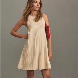 English Factory Cream Mini Dress with Elegant Design